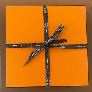 Hermes Box with Ribbon 10.5" x 10.5" x 1.75"